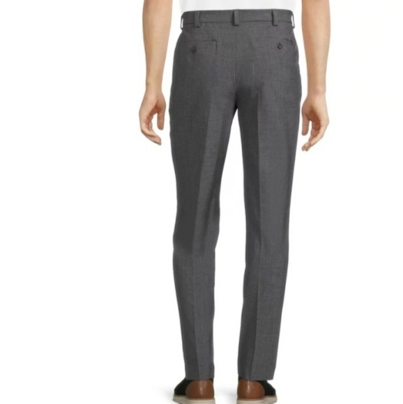 George • Men's Gray Flat Front Dress Suit Pants - Picture 2 of 16